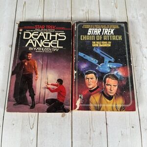 Star‎ Trek Book Lot Death's Angel Kathleen Sky 1981 & Chain of Attack Gene